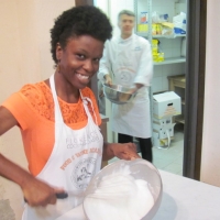 Whipping egg whites for the tiramisu!