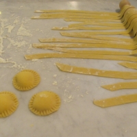 My raviolis and pappadelle! Handmade, no machine.