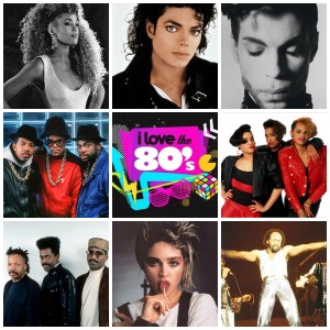 80s Dance Party Collage