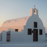 church at sunrise