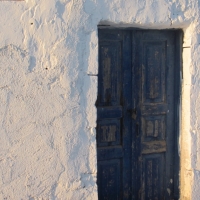 blue door